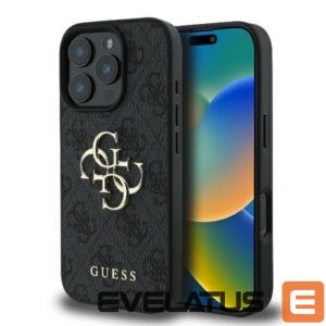 Kitas telefono priedas Guess  Guess 4G Big Logo iPhone 16 Pro Max Case - Black 