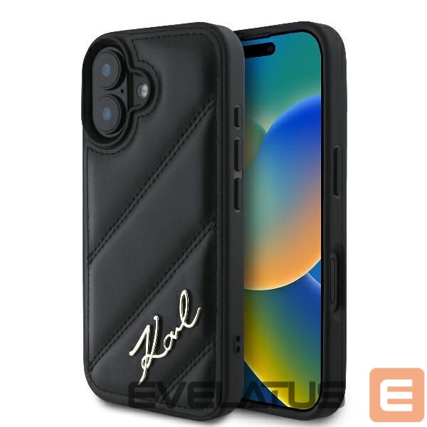 Muu telefoni lisavarustus Karl Lagerfeld Karl Lagerfeld Quilted Signature iPhone 16 Plus Case - Black