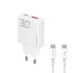 Adaptrid Dudao  z kablem USB-C White