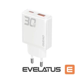 Adapteris Dudao  GaN Dudao A30EU 30W USB-A / USB-C Wall Charger - White 