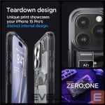 Kitos prekės Spigen  Spigen Ultra Hybrid Mag Case with MagSafe for iPhone 15 Pro - Dark Gray (Zero One Pattern) 