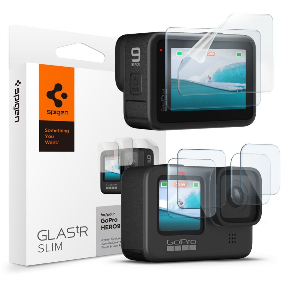 Muud kaubad Spigen Spigen Glass.tR Slim Tempered Glass + Film 2-Set for GoPro Hero 9 / 10 / 11 / 12 - Transparent