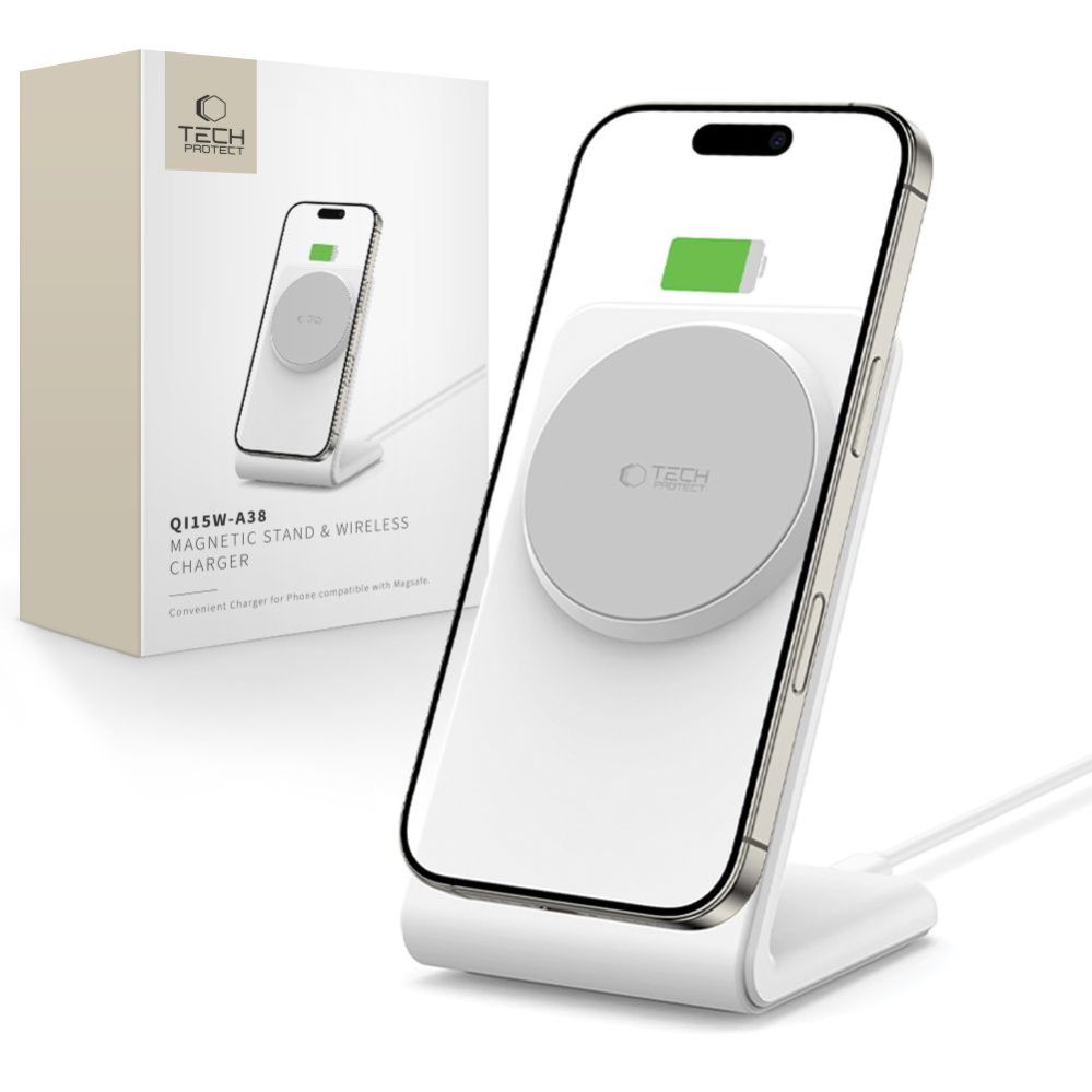 Other goods Tech-Protect Tech-Protect QI15W-A38 MagSafe Wireless Charger - White