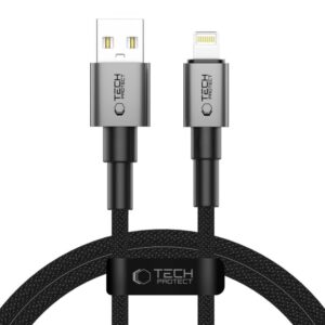 Kitos prekės Tech-Protect  Tech-Protect UltraBoost DNA USB-A / Lightning cable 15W/2.4A 100 cm - gray 