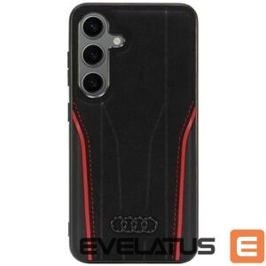 Citas preces Audi  Audi Genuine Leather MagSafe S24 S921 black-red hardcase AU-TPUPCS24-R8/D3-RD 