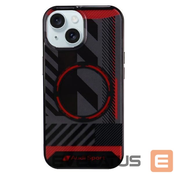 Citas preces Audi Audi IML Sport MagSafe Case iPhone 15 / 14 Plus Plus 6.7" black/black hardcase AU-IMLMIP15M-RSQ/D2-BK