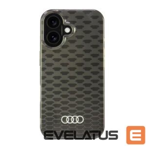 Citas preces Audi  Audi IML Stitching Pattern MagSafe iPhone 16 6.1" black/black hardcase AU-IMLMIP16-Q5/D3-BK 