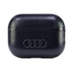 Citas preces Audi  Audi Leather Big Logo AirPods Pro 2 cover black/black AU-APP2-GT/D3-BK 