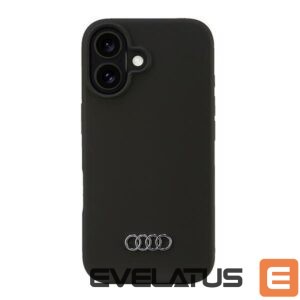 Citas preces Audi  Audi Silicone Case iPhone 16 6.1" black/black hardcase AU-LSRIP16-Q3/D1-BK 