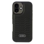 Citas preces Audi  Audi Synthetic Leather MagSafe iPhone 16 6.1" black/black hardcase AU-TPUPCMIP16-GT/D3-BK 