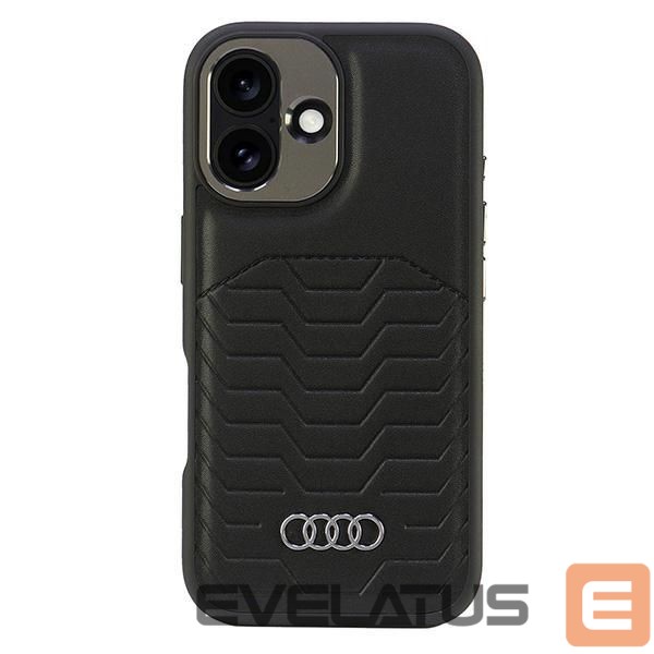 Citas preces Audi Audi Synthetic Leather MagSafe iPhone 16 Plus 6.7" black/black hardcase AU-TPUPCMIP16M-GT/D3-BK