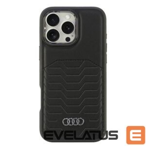 Citas preces Audi  Audi Synthetic Leather MagSafe iPhone 16 Pro Max 6.9" black/black hardcase AU-TPUPCMIP16PM-GT/D3-BK 