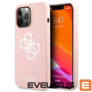 Citas preces Guess  Guess Silicone 4G Logo Case for iPhone 13 Pro Max 6.7" - Pink 