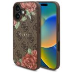Citas preces Guess  Guess GUHMP16SP4ROPEMCW iPhone 16 6.1" brown/brown hardcase 4G Flowers Print MagSafe 
