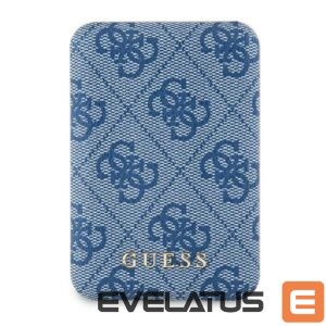Citas preces Guess  Guess Powerbank inductive 15W GUPB5FP4EMGB 5000mAh blue/blue 4G Leather Metal Logo MagSafe 