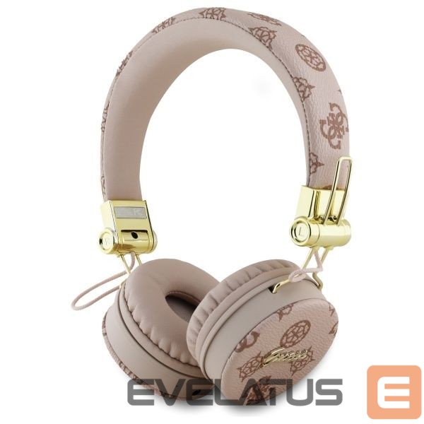 Citas preces Guess Guess Bluetooth ENC GUBH70EPOSMW Brown/Brown Peony Script Round Shape Headphones