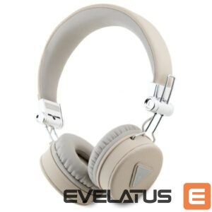 Citas preces Guess  Guess Bluetooth on-ear headphones ENC GUBH70PGTSPSE beige/beige Grained Classic Round Shape 