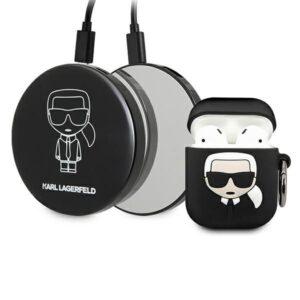 Kitos prekės Karl Lagerfeld  Karl Lagerfeld Ikonik Case for AirPods + Powerbank - Black 