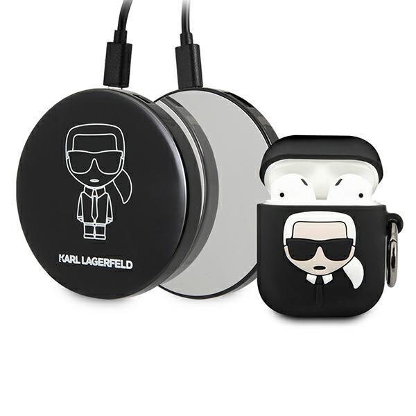 Kitos prekės Karl Lagerfeld Karl Lagerfeld Ikonik Case for AirPods + Powerbank - Black