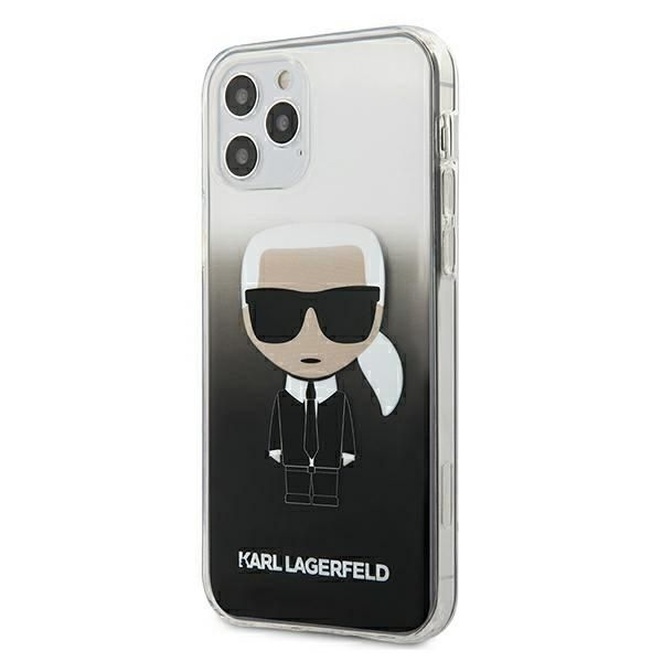 Citas preces Karl Lagerfeld Karl Lagerfeld KLHCP12MTRDFKBK iPhone 12/12 Pro 6.1" black hardcase Gradient Ikonik Karl