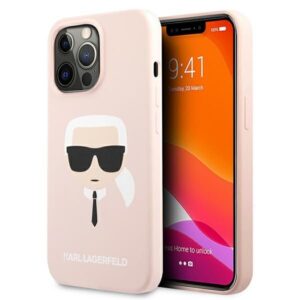 Citas preces Karl Lagerfeld  Karl Lagerfeld Silicone Karl`s Head Case for iPhone 13 Pro Max 6.7" - Light Pink 