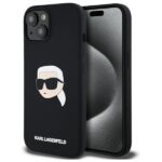 Other goods Karl Lagerfeld  Karl Lagerfeld KLHMP15SSKHPPLK iPhone 15 6.1" black/black hardcase Silicone Karl Head Print MagSafe 