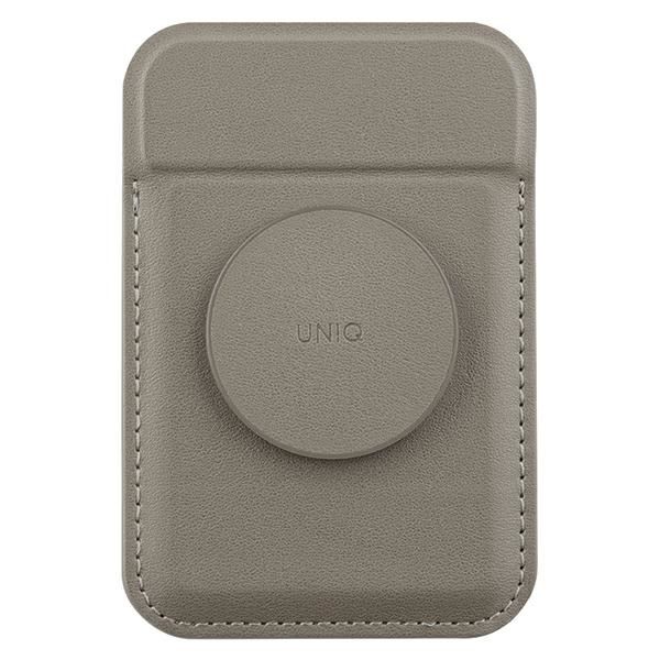 Citas preces UNIQ Uniq Flixa Magnetic Card Wallet with Stand Gray/Flint Gray MagSafe