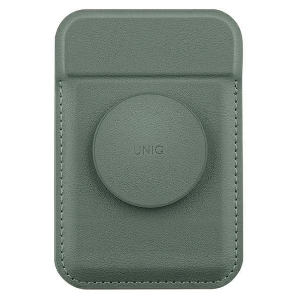 Citas preces UNIQ Uniq Flixa Magnetic Card Wallet with Stand Green/Lichen Green MagSafe