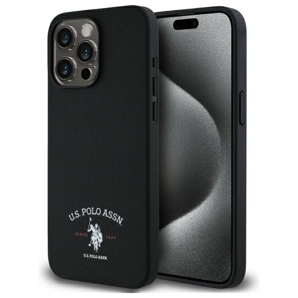 Kitos prekės U.S. Polo PU US Polo USHCP15XPARK iPhone 15 Pro Max 6.7" black/black Printed DH Logo