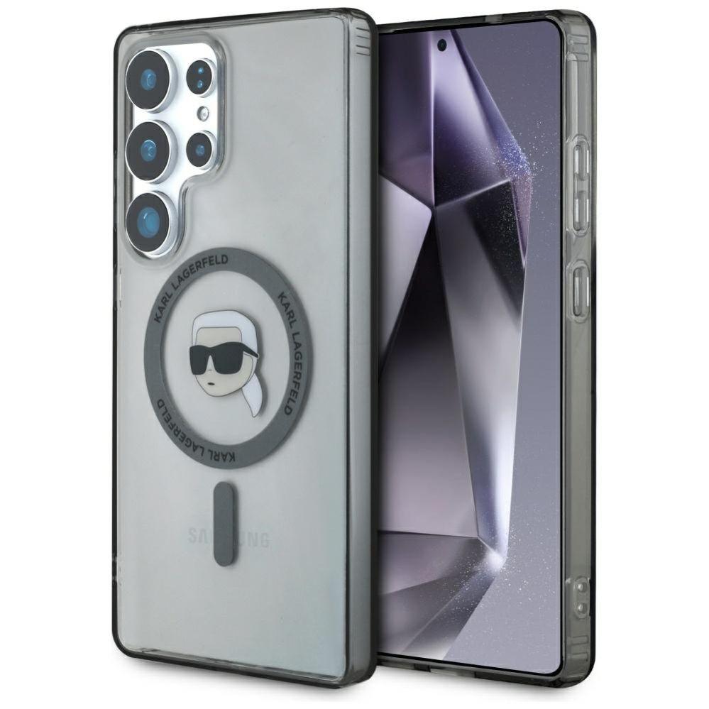 Muud kaubad Karl Lagerfeld Case Karl Lagerfeld Button Karl Head Printed Logo MagSafe Samsung Galaxy S25 Ultra black
