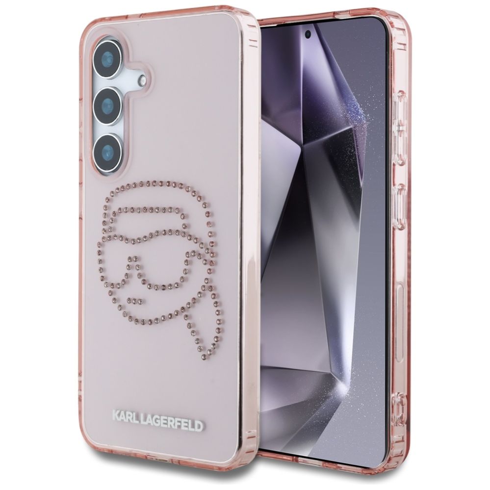 Kitos prekės Karl Lagerfeld Karl Lagerfeld Rhinestones K. Head Logo Samsung Galaxy S25 Case Pink