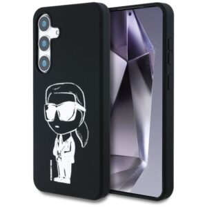 Kitos prekės Karl Lagerfeld  Case Karl Lagerfeld Silicone Graffiti Ikonik Printed Logo MagSafe Samsung Galaxy S25 black 