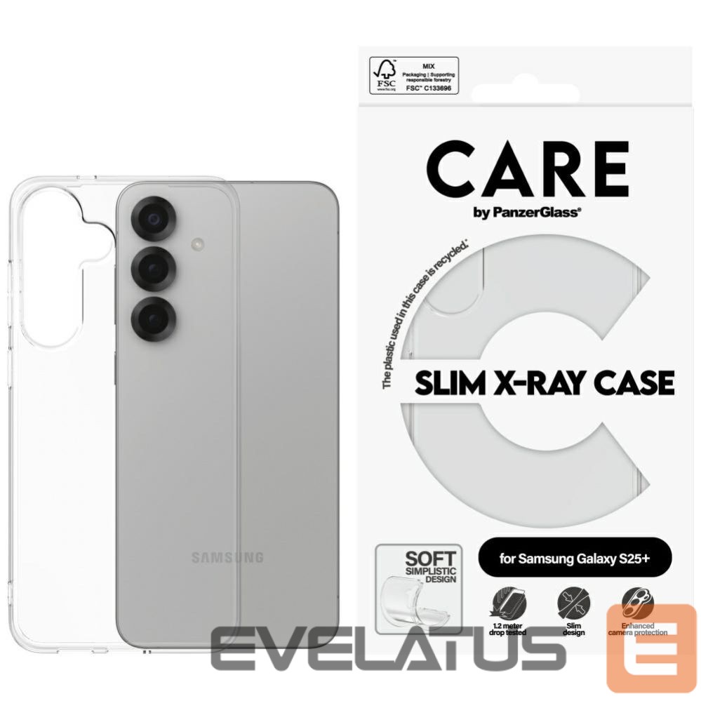 Citas preces Panzer Glass CARE by PanzerGlass Fashion X-Ray Case for Samsung Galaxy S25+ - Transparent