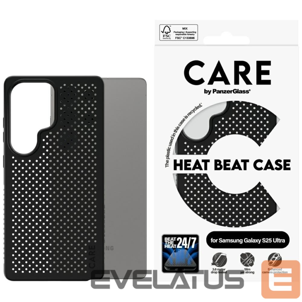 Citas preces Panzer Glass CARE by PanzerGlass Feature Heat Beat Case for Samsung Galaxy S25 Ultra - Black