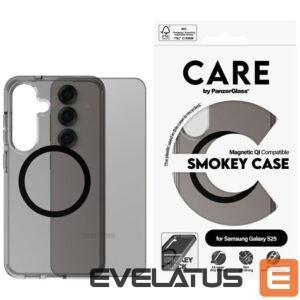 Citas preces Panzer Glass  CARE by PanzerGlass Flagship Urban Combat Black QI Case for Samsung Galaxy S25 - Semi-transparent Smoke 