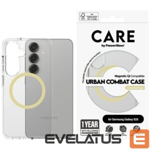 Citas preces Panzer Glass  CARE by PanzerGlass Flagship Urban Combat Chardonnay QI Case for Samsung Galaxy S25 - Transparent 