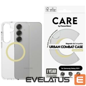 Citas preces Panzer Glass  CARE by PanzerGlass Flagship Urban Combat Chardonnay QI Case for Samsung Galaxy S25+ - Transparent 