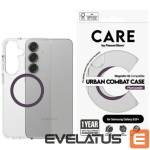 Citas preces Panzer Glass  CARE by PanzerGlass Flagship Urban Combat Purple QI Case for Samsung Galaxy S25+ - Transparent 
