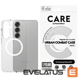 Citas preces Panzer Glass  CARE by PanzerGlass Flagship Urban Combat White QI Case for Samsung Galaxy S25+ - Transparent 