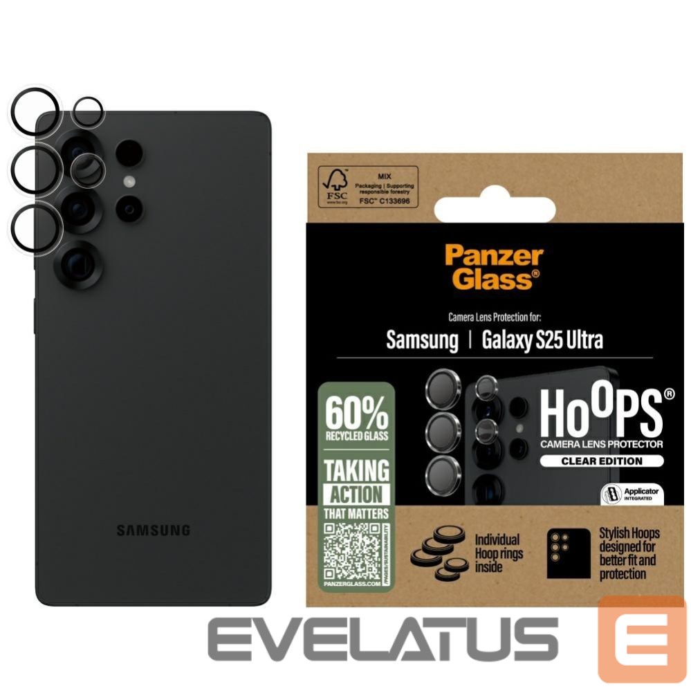 Citas preces Panzer Glass PanzerGlass Hoops Lens Protector Tempered Glass for Samsung Galaxy S25 Ultra Clear