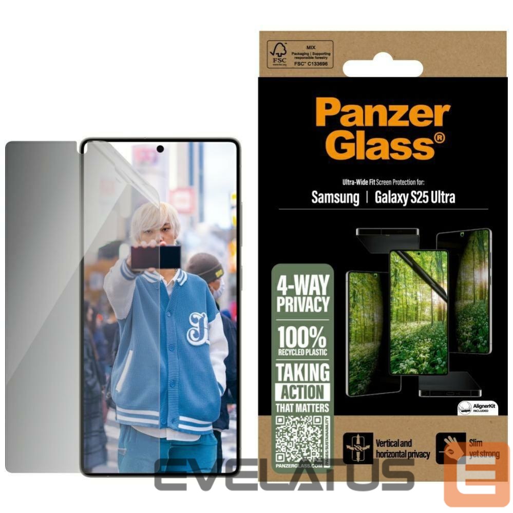 Citas preces Panzer Glass PanzerGlass Eco Matrix Ultra-Wide Fit Privacy Glass for Samsung Galaxy S25 Ultra