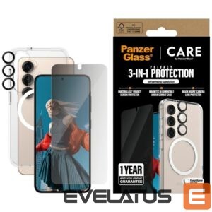 Citas preces Panzer Glass  CARE by PanzerGlass Flagship 3in1 Case + Privacy Glass + Lens for Samsung Galaxy S25 