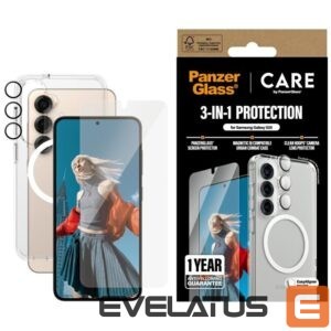Citas preces Panzer Glass  CARE by PanzerGlass Flagship 3in1 Case + Glass + Lens Protective Kit for Samsung Galaxy S25 