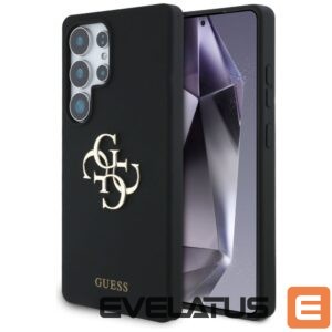 Citas preces Guess  Guess Silicone Big 4G Logo Bottom Script case for Samsung Galaxy S25 Ultra - black 