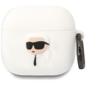 Kitos prekės Karl Lagerfeld  Karl Lagerfeld 3D Silicone NFT Case for AirPods 4 - White 