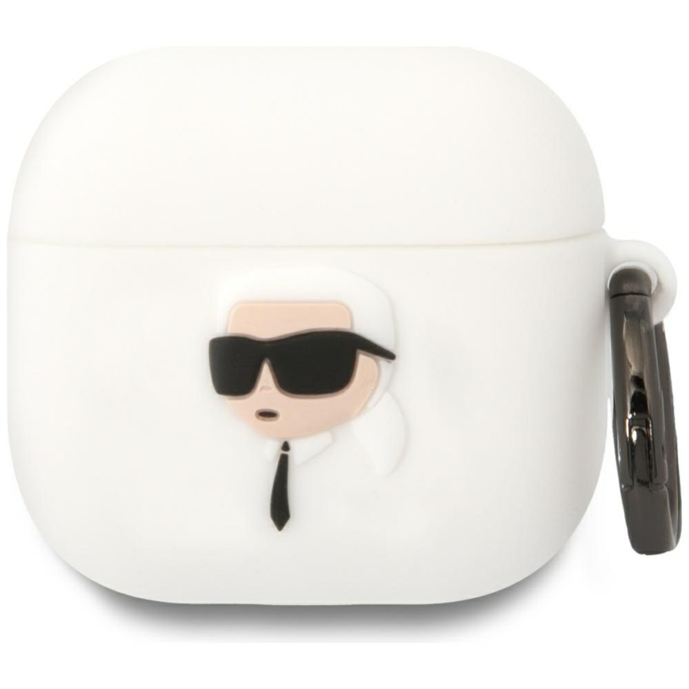 Kitos prekės Karl Lagerfeld Karl Lagerfeld 3D Silicone NFT Case for AirPods 4 - White