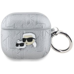 Citas preces Karl Lagerfeld  Karl Lagerfeld Monogram Karl & Choupette Head case for AirPods 4 - silver 