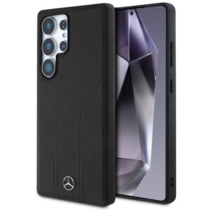 Citas preces Mercedes-Benz  Mercedes Leather Debossed Lines MagSafe case for Samsung Galaxy S25 Ultra - black 