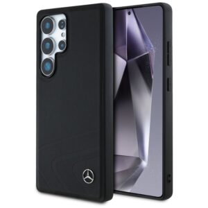Citas preces Mercedes-Benz  Mercedes Leather Horizontal Debossed Curves MagSafe Case for Samsung Galaxy S25 Ultra - Black 