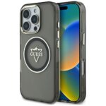 Citas preces Guess  Guess IML Metal Mountain Logo MagSafe iPhone 16 Pro Case - Black 